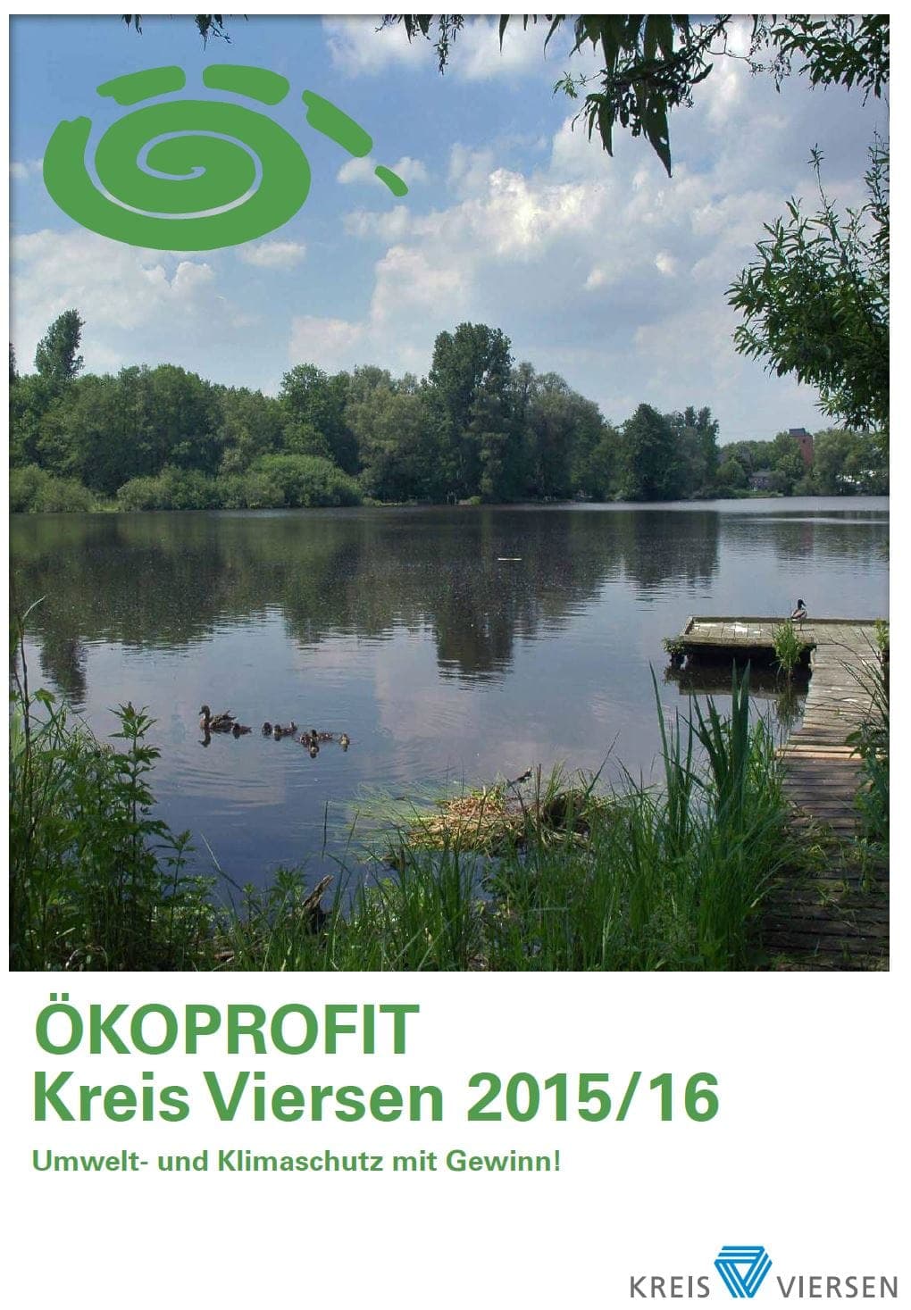 Titelseite der Broschüre ÖKOPROFIT Kreis Viersen 2015/16 – Umwelt- und Klimaschutz mit Gewinn